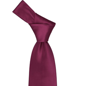 Knot on a raspberry necktie