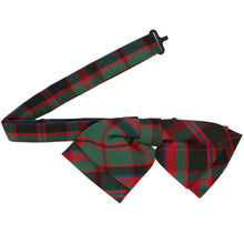 Load image into Gallery viewer, Open band collar on a red and green plaid floppy bow tie