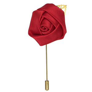 Red Premium Flower Lapel Pin