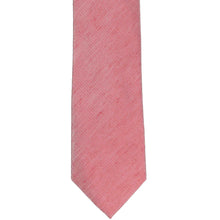 Load image into Gallery viewer, Front of a red linen narrow tie