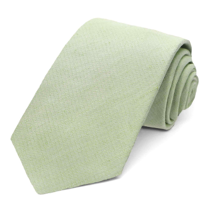 Sage linen tie