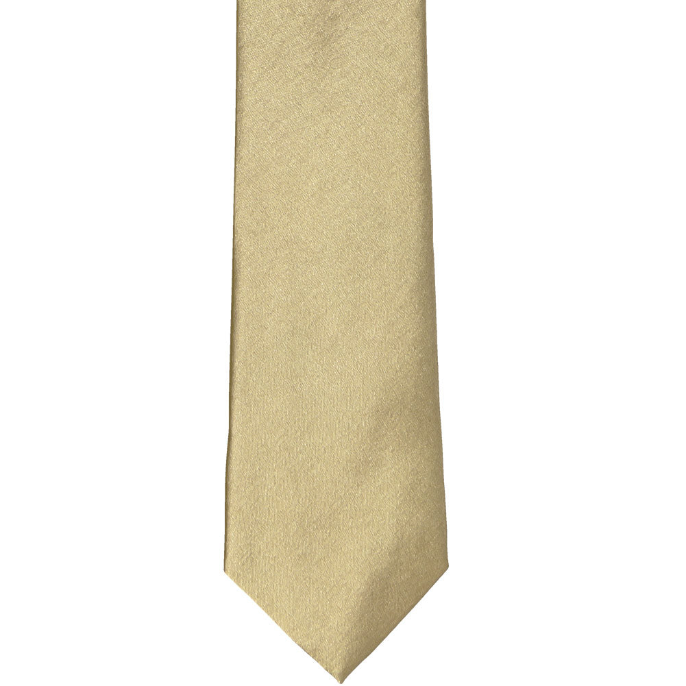 Sparkling Champagne Slim Solid Color Necktie, 2.5