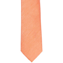 Load image into Gallery viewer, Front of a tangerine narrow tie