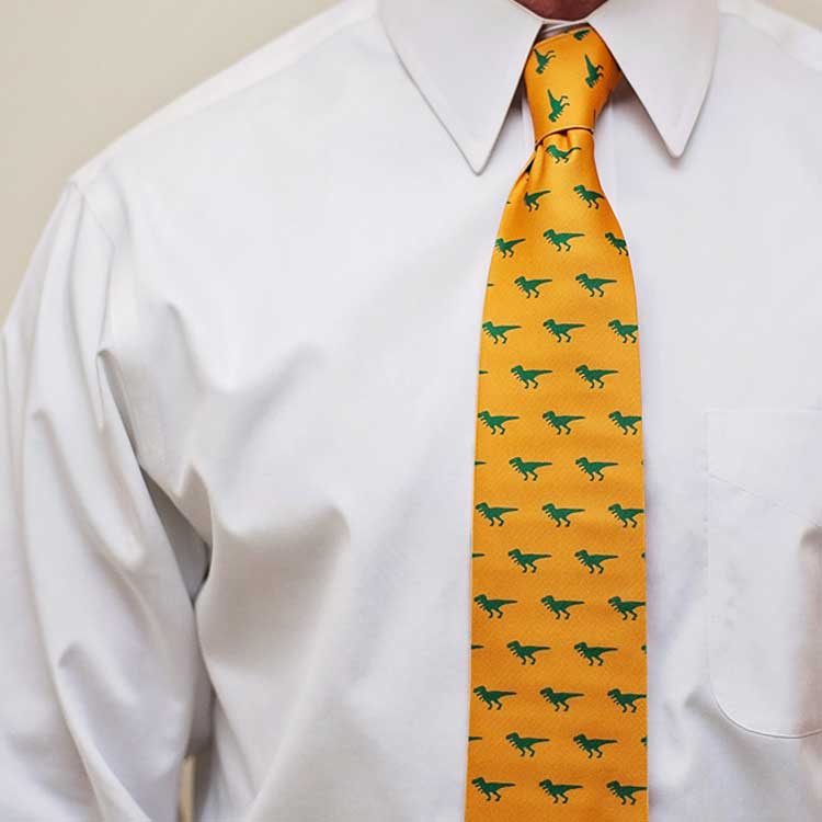 Man wearing dino necktie