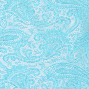 Turquoise paisley pattern closeup