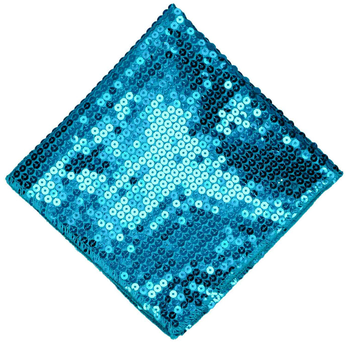 Turquoise sequin pocket square