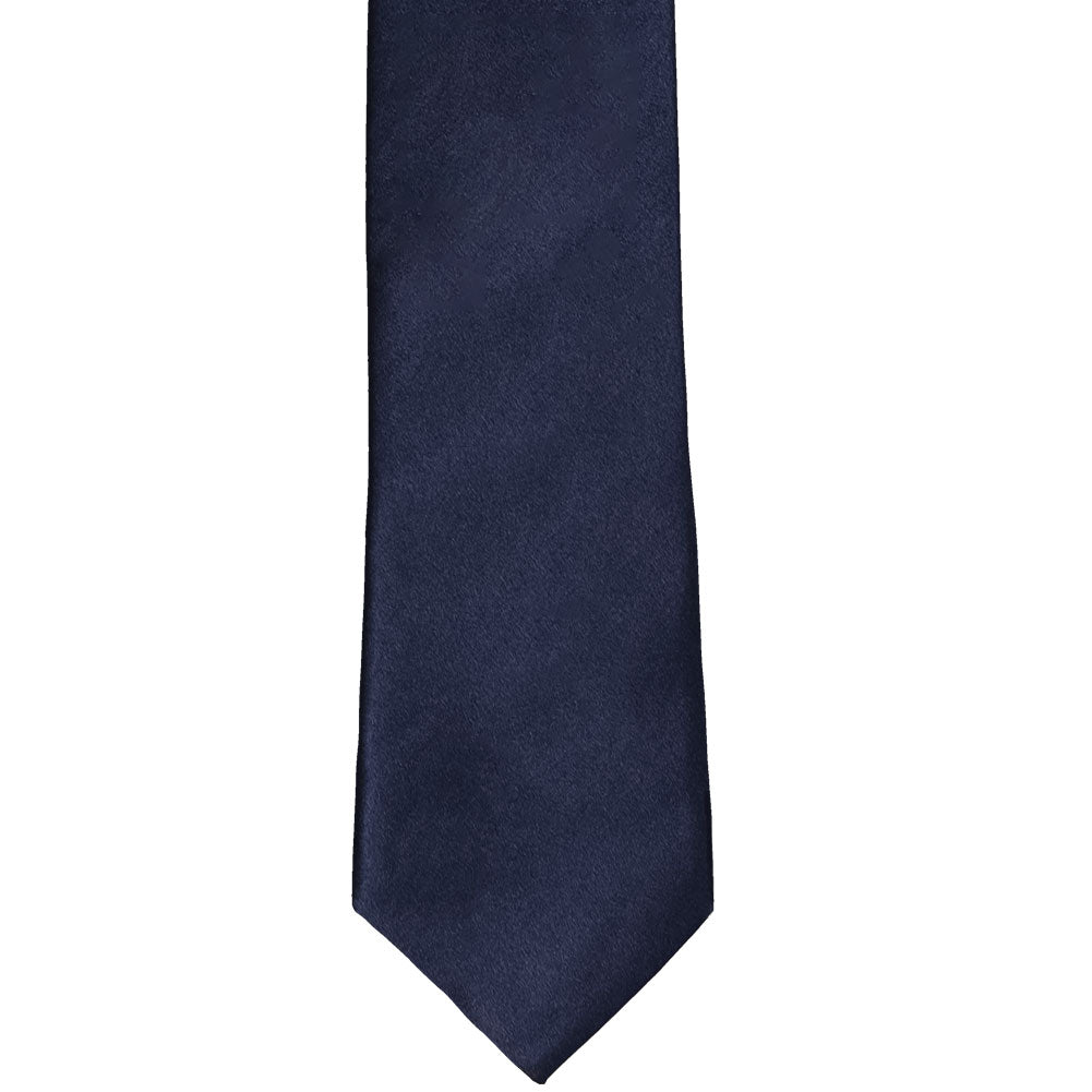 Twilight Blue Slim Solid Color Necktie, 2.5