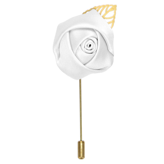 White Premium Flower Lapel Pin