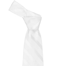 Load image into Gallery viewer, White tone-on-tone striped tie knot