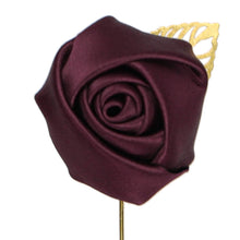 Load image into Gallery viewer, Closeup of a wine flower lapel pin