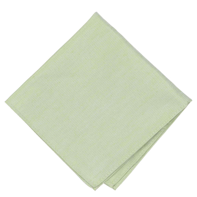 Light sage linen blend pocket square