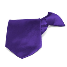 Load image into Gallery viewer, Amethyst Purple Solid Color Clip-On Tie