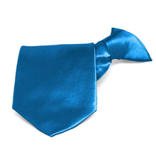 Load image into Gallery viewer, Azure Blue Solid Color Clip-On Tie