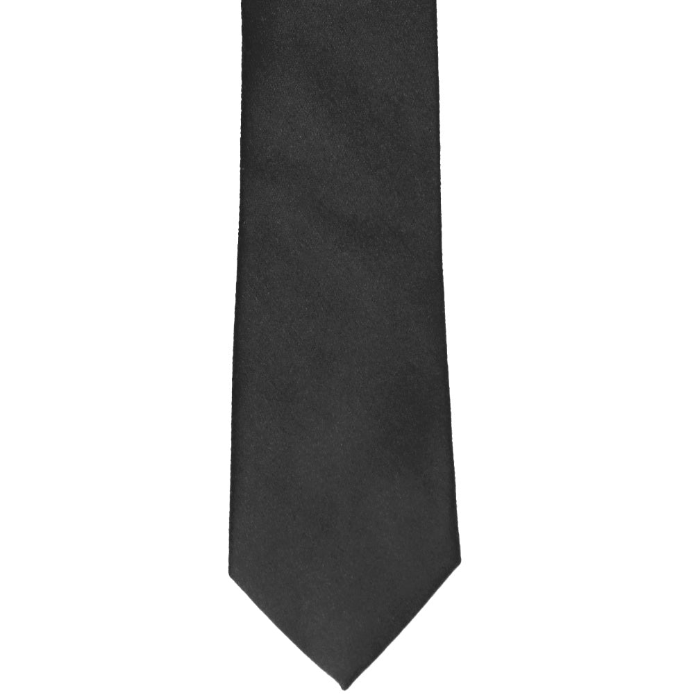 Black Cotton/Silk Narrow Necktie, 3