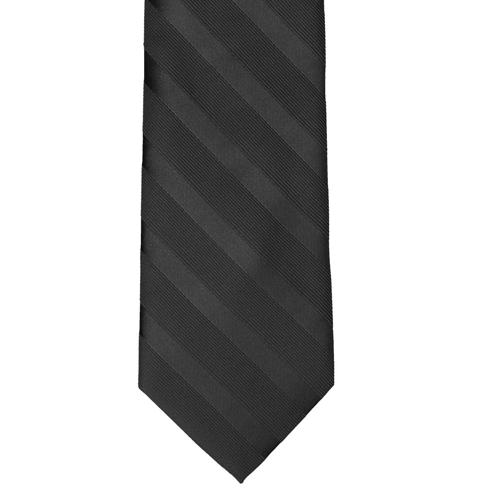 Black Tone-on-Tone Striped Tie | Shop at TieMart – TieMart, Inc.