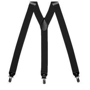 Classic Black Wide Suspenders | Shop at TieMart – TieMart, Inc.