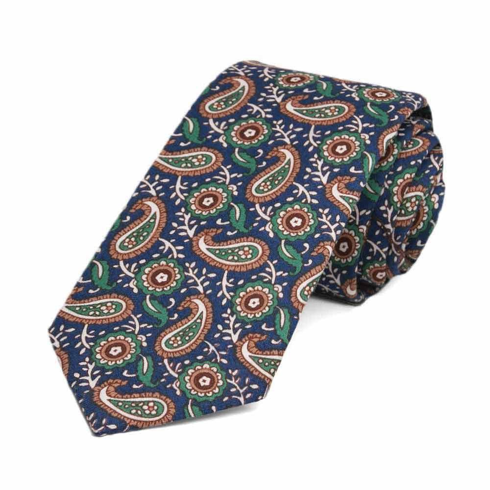 Milpitas Paisley Cotton Slim Tie, 2.5