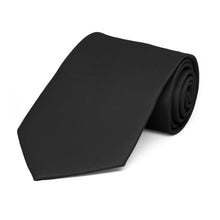 Load image into Gallery viewer, Boys&#39; Black Solid Color Necktie