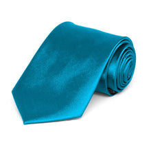 Load image into Gallery viewer, Boys&#39; Caribbean Blue Solid Color Necktie