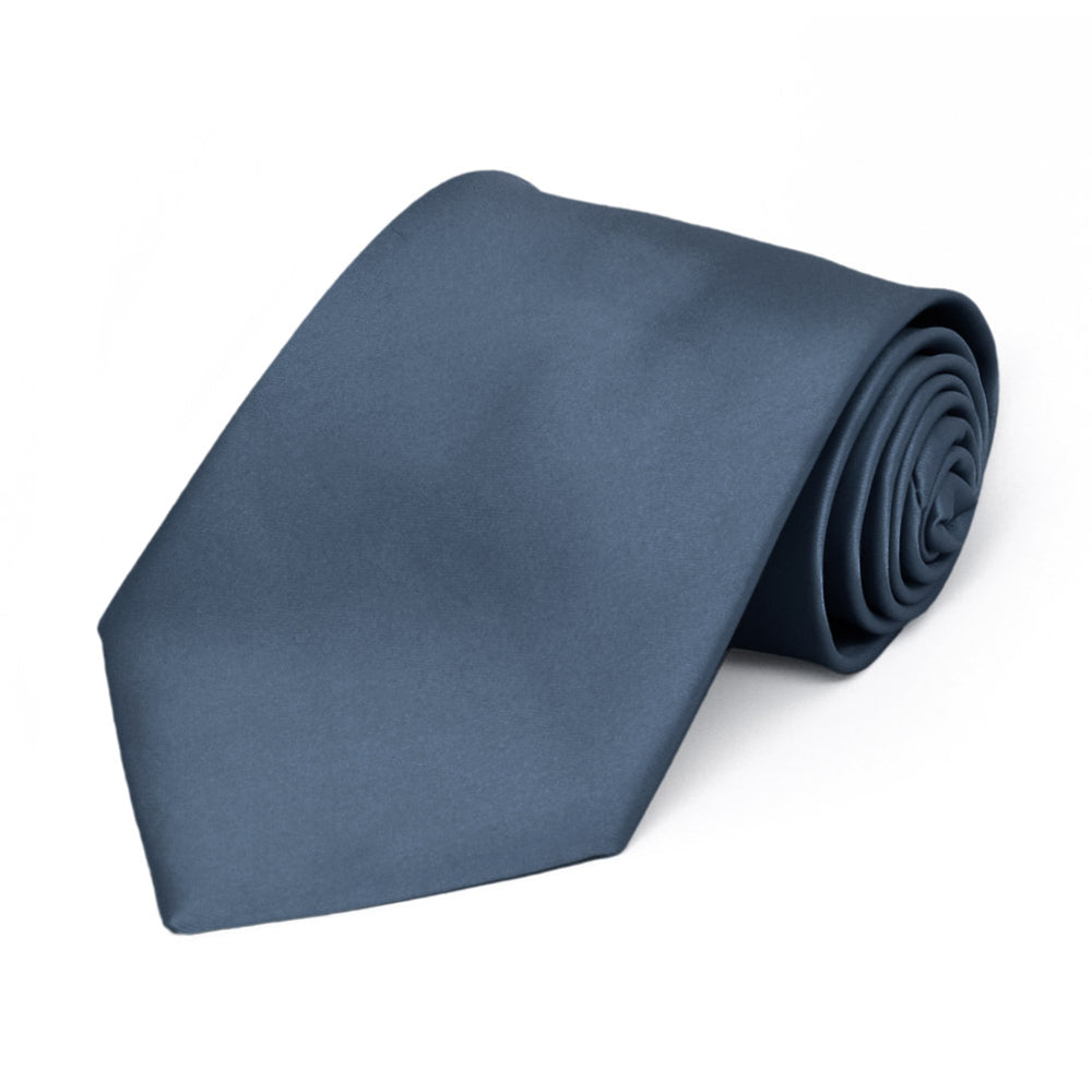 Boys' Dusty Blue Premium Solid Color Necktie | Shop at TieMart ...