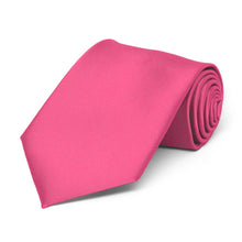 Load image into Gallery viewer, Boys&#39; Hot Pink Solid Color Necktie