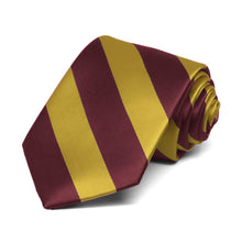 Load image into Gallery viewer, Boys&#39; Maroon and Gold Striped Tie