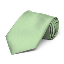 Load image into Gallery viewer, Boys&#39; Mint Green Solid Color Necktie