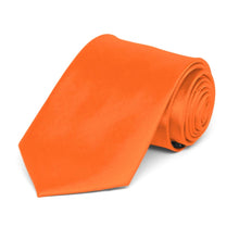 Load image into Gallery viewer, Boys&#39; Neon Orange Solid Color Necktie