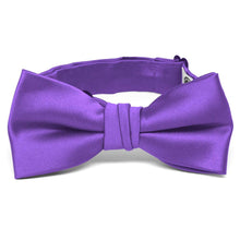 Load image into Gallery viewer, Boys&#39; Pansy Purple Premium Bow Tie