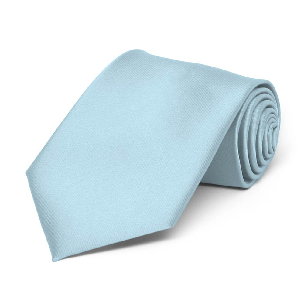 Boys' Powder Blue Solid Color Necktie | Shop at TieMart – TieMart, Inc.