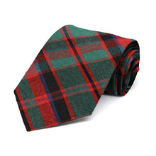 Load image into Gallery viewer, Boys&#39; size red and green christmas plaid tie