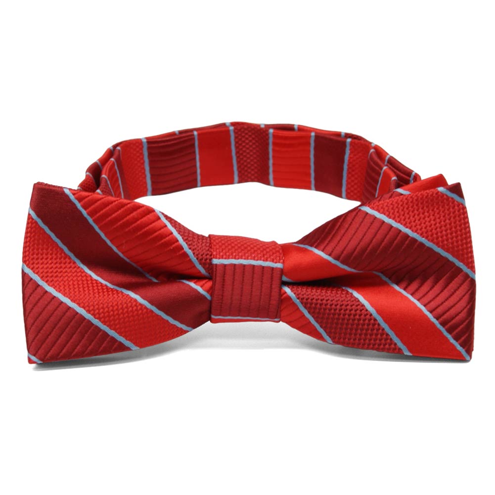 Boys Red Striped Bow Tie Shop At Tiemart Tiemart Inc 7591