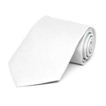 Load image into Gallery viewer, Boys&#39; White Solid Color Necktie