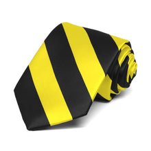 Load image into Gallery viewer, Boys&#39; Yellow and Black Striped Tie