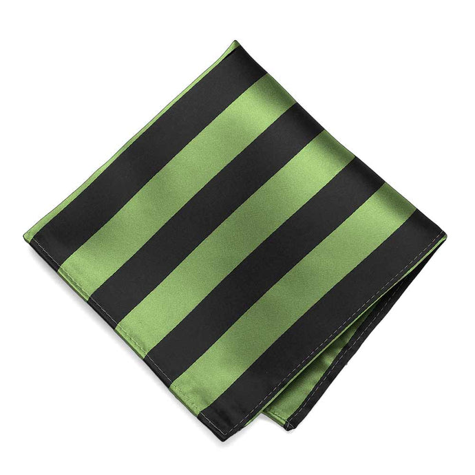 Bridal Clover and Black Striped Pocket Square