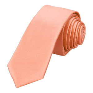 Bright Flamingo Skinny Necktie, 2" Width