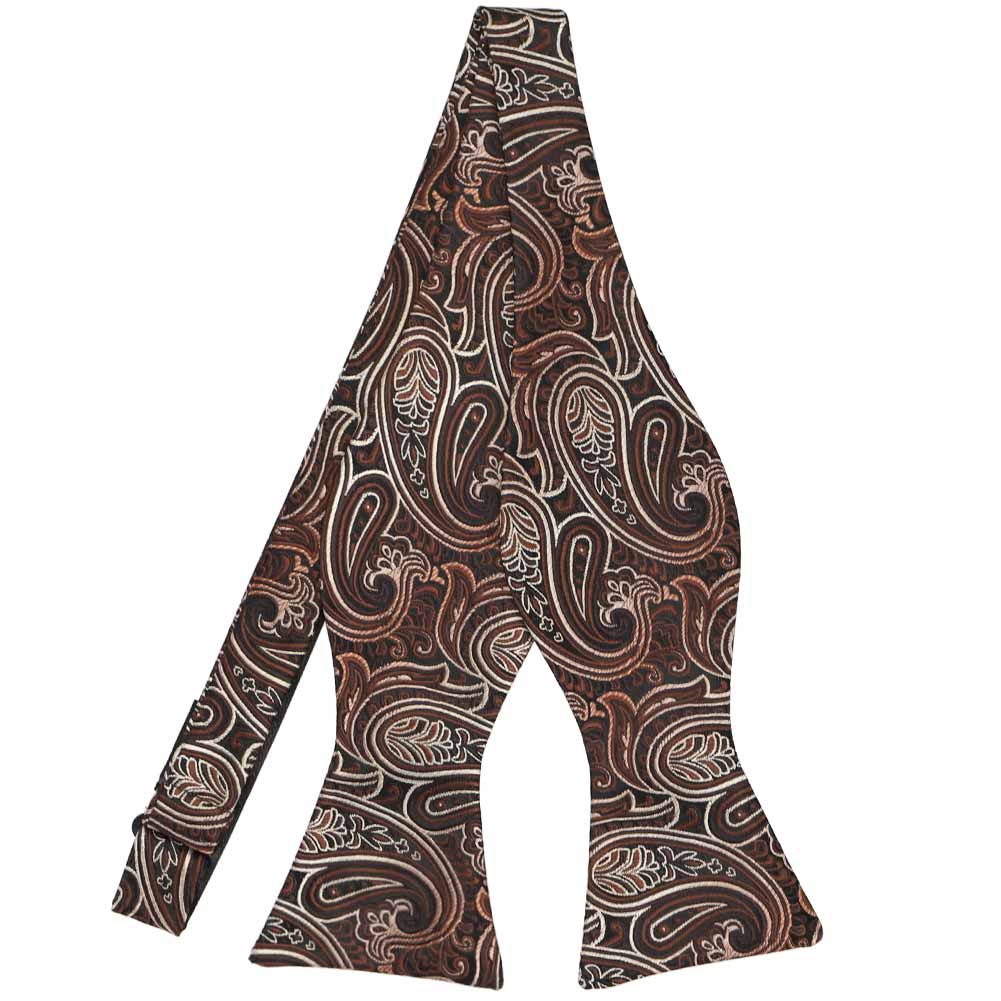 Brown Paisley Self-Tie Bow Tie | Shop At TieMart – TieMart, Inc.