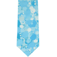 Load image into Gallery viewer, Front view blue bubble pattern on novelty tie