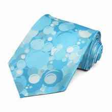 Load image into Gallery viewer, Blue bubbles on a men&#39;s novelty tie