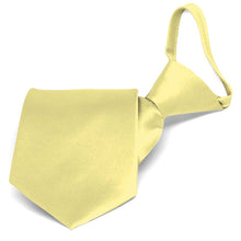 Load image into Gallery viewer, Butter Yellow Solid Color Zipper Tie