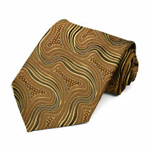 Load image into Gallery viewer, Carmel Brown Highgate Swirl Necktie