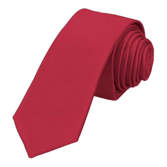 Cherry Red Skinny Necktie, 2