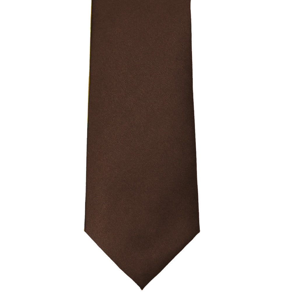 Chestnut Brown Solid Color Necktie | Shop at TieMart – TieMart, Inc.