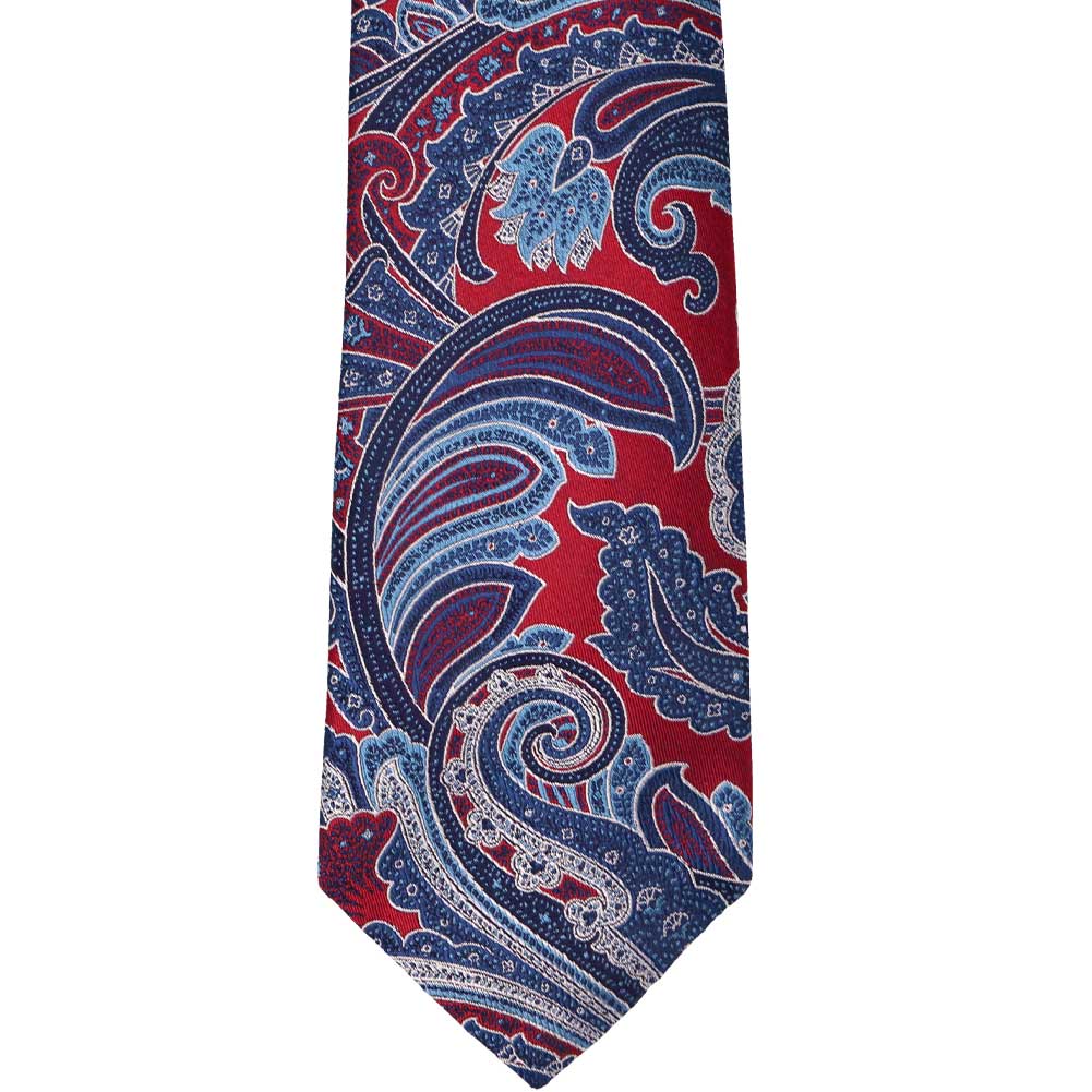 Crimson Paisley Silk Necktie | Shop at TieMart – TieMart, Inc.