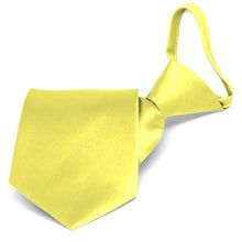 Load image into Gallery viewer, Daffodil Yellow Solid Color Zipper Tie