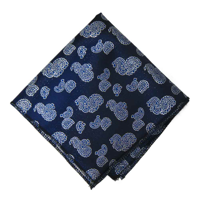 Dark Blue Ivanhoe Paisley Pocket Square