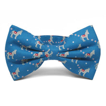 Load image into Gallery viewer, Democrat donkey pattern bow tie in blue.