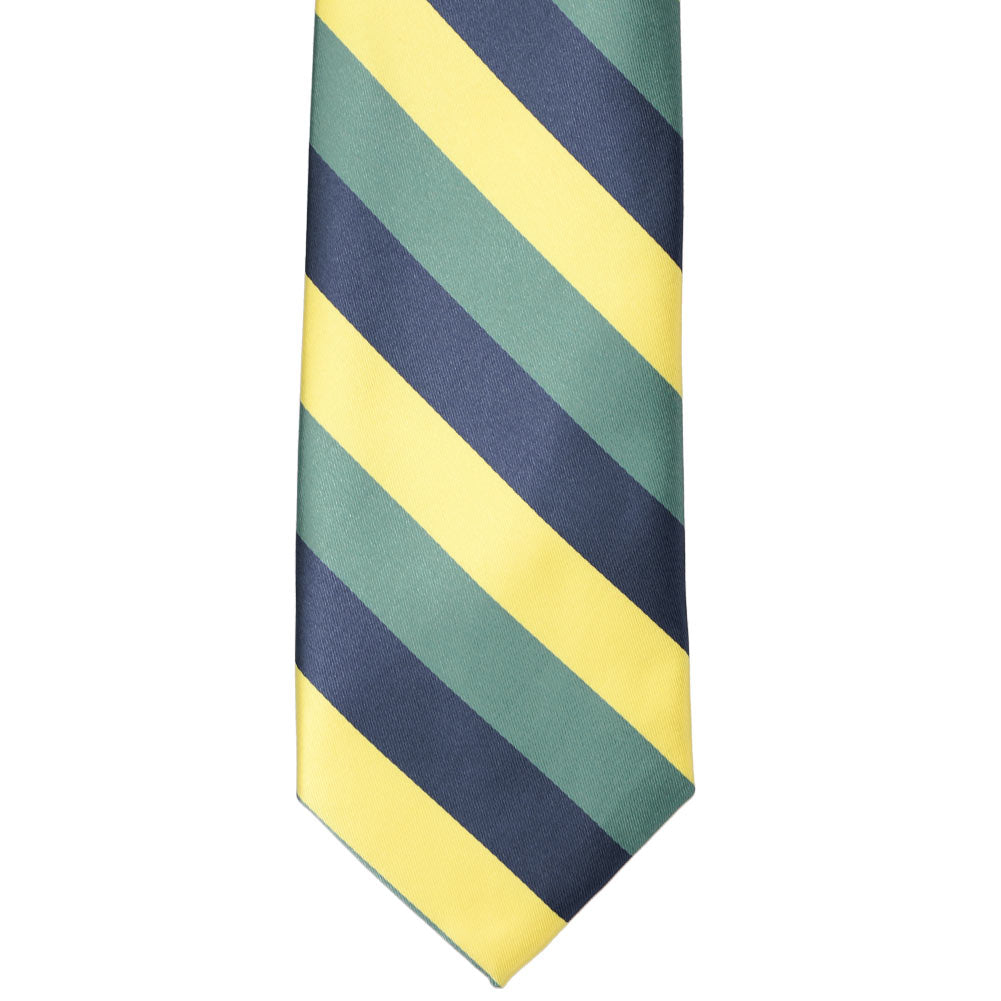 Dusty Blue, Light Yellow and Eucalyptus Striped Tie | Shop at TieMart ...