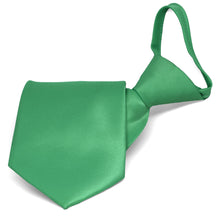 Load image into Gallery viewer, Emerald Green Solid Color Zipper Tie