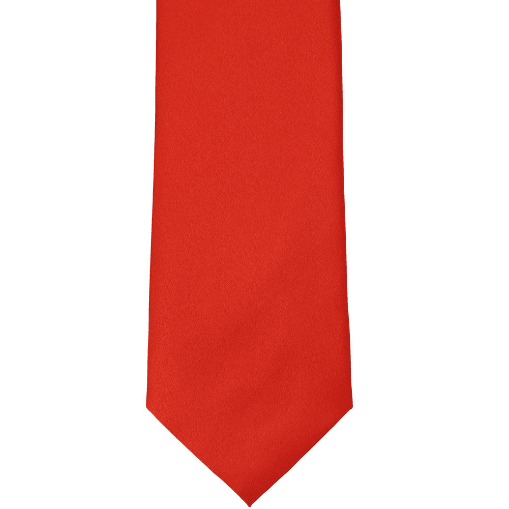 Fire Engine Red Solid Color Necktie | Shop at TieMart – TieMart, Inc.